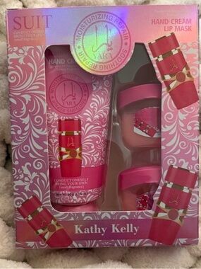 Kathy Kelly Pink Hand Cream & Lip Mask Set by